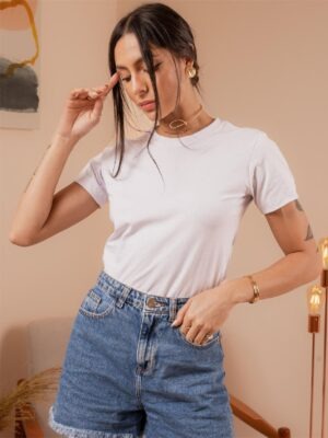 Camiseta Babylook Feminina Sem Estampas T-Shirt Cores (8)