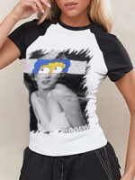 Camiseta Babylook Raglan Feminina Marggie Simpsons Marilyn Monroe - No Sense