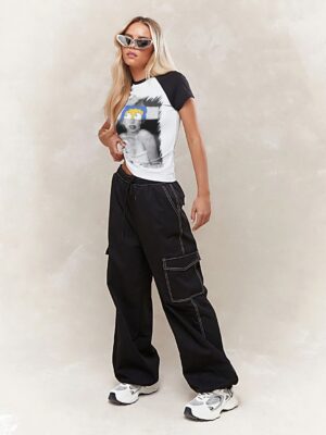 Camiseta Babylook Raglan Feminina Marggie Simpsons Marilyn Monroe (2)