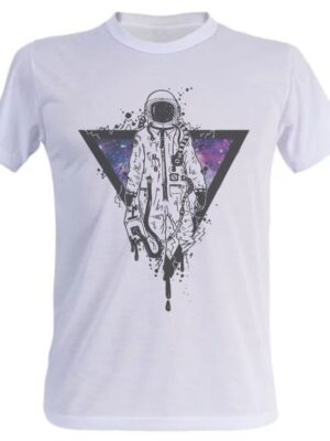 Camiseta Branca Masculino Estampado Astronauta - No Sense (4)