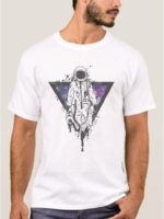 Camiseta Branca Masculino Estampado Astronauta - No Sense