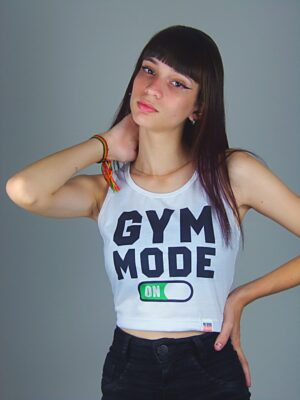 Camiseta Cropped Regata Mode On Academia Soltinha Crop Top Tank (4)