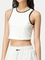 Camiseta Cropped Regata Ringer Sem Manga Crop Top Soltinho - No Sense