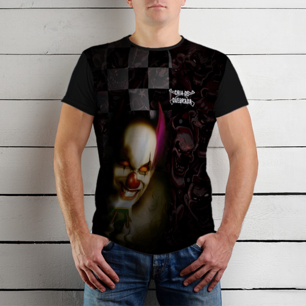 Camiseta Cria da Quebrada modelo Slim Palhaço do Mal - TOTAL - NO SENSE