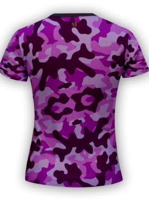 Camiseta Esportiva Feminina Babylook Dry Fit Camuflado Rosa - TOTAL - No Sense (4)