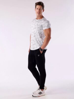 Camiseta Esportiva Fitness Camuflado Dry Fit Branco (03)