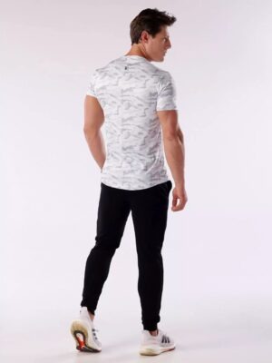 Camiseta Esportiva Fitness Camuflado Dry Fit Branco (05)