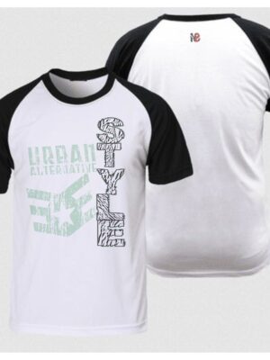 Camiseta Estilo Hurbano Urban Style Raglan T-Shirt Preto E Branco - No Sense (4)