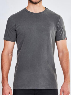 Camiseta Estonada Chumbo Mescla Lisa Grafite T-Shirt Tee - No Sense