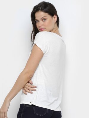 Camiseta Feminina 100% Algodão Babylook Soltinho Com Bolso - No Sense (1 (4)
