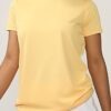 Camiseta Feminina Babylook Amarelo Pastel Básico Lisa Sem Estampa - No Sense