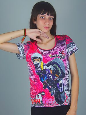 Camiseta Feminina Babylook Família Moto Dry Fit #244 Não é Crime (3)