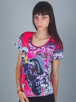 Camiseta Feminina Babylook Família Moto Dry Fit #244 Não é Crime (4)