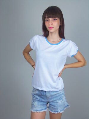 Camiseta Feminina Babylook Ringer Tee Azul_ (4)