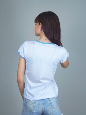Camiseta Feminina Babylook Ringer Tee Azul_ (9)