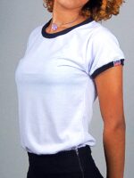 Camiseta Feminina Babylook Ringer Tee Modelo Convencional - No Sense