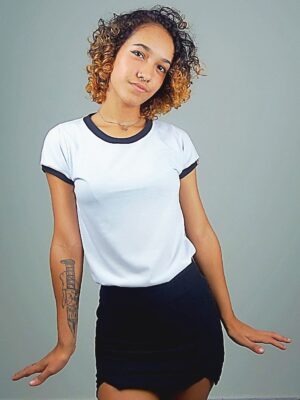 Camiseta Feminina Babylook Ringer Tee Modelo Convencional - No Sense (22)a