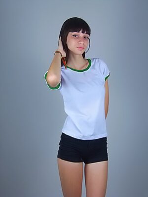 Camiseta Feminina Babylook Ringer Tee Verde (4)