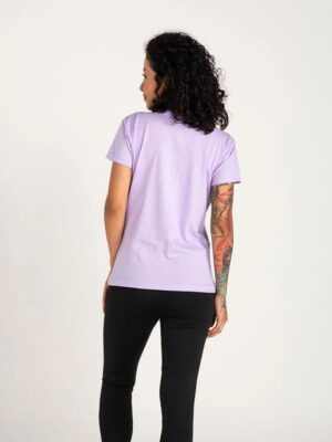 Camiseta Feminina Lilás Babylook Lisa Sem Estampa Básica (05)