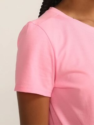 Camiseta Feminina Rosa Babylook Lisa Sem Estampa Básica -- No Sense (4)
