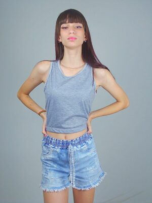 Camiseta Regata Cinza Crop Top Cropped Soltinho Regatinha Lisa_ (3)