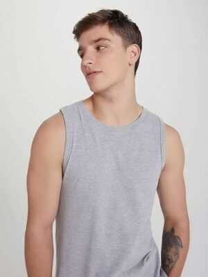 Camiseta Regata Cinza Gym Sport Sem Manga - No Sense (8)