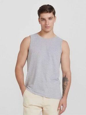 Camiseta Regata Cinza Gym Sport Sem Manga - No Sense (9)