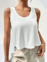 Camiseta Regata Cropped Com Bolso Soltinho Regatinha Lisa