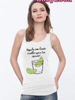 Camiseta Regata Feminina Babylook Tequila e Limão Carnaval - No Sense