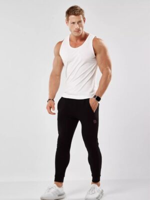 Camiseta Regata Fitness Esportiva Dry Fit Branco Lisa Sem Estampas (04)