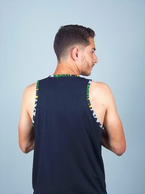 Camiseta Regata Preta Com Bolso Estampado Rasta T-Shirt Tee (5)