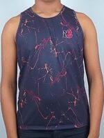 Camiseta Regata Preto Estampado Efeito Rajado - TOTAL - No Sense