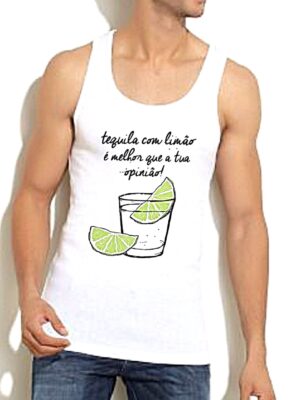 Camiseta Regata Tequila E Limão Carnaval - No Sense