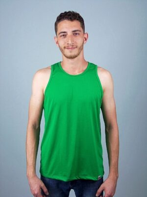 Camiseta Regata Verde Bandeira Lisa Sem Estampa T-Shirt Tee (6)
