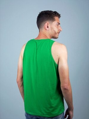 Camiseta Regata Verde Bandeira Lisa Sem Estampa T-Shirt Tee (7)