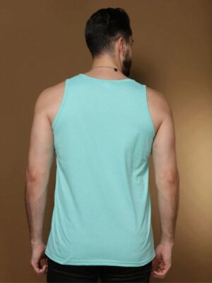 Camiseta Regata Verde Claro Lisa Sem Estampa (05)