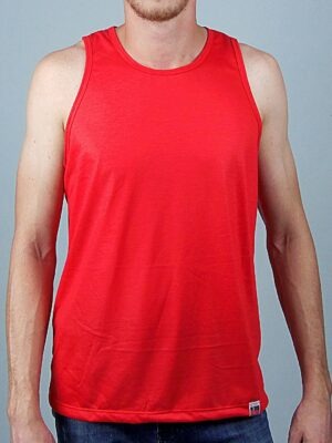 Camiseta Regata Vermelho Lisa Sem Estampa T-Shirt Tee - No Sense