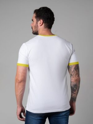 Camiseta branca logo laranja - 3