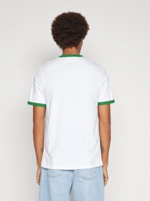 Camiseta Ringer Tee Branco c Verde Modelo Tradicional (5)