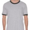 Camiseta Ringer Tee Cinza Mescla Modelo Convencional - NO SENSE