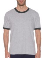 Camiseta Ringer Tee Cinza Mescla Modelo Convencional - NO SENSE