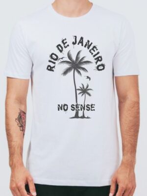 Camiseta Rio De Janeiro Básica Branca Estampado - No Sense (3)