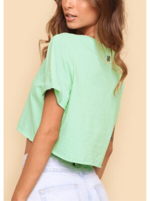 Camiseta Verde Claro Cropped No Sense Soltinha - No Sense (2)