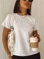 Camisetas Básicas Babylook Lisa T-Shirt Branca Tee - No Sense