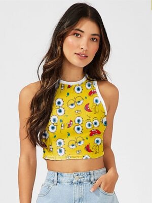 Cropped Regata Bob Esponja Crop Top Dry (4)