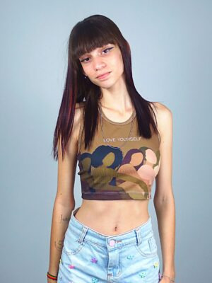 Cropped Regata Canelado Love Yourself_ (4a)