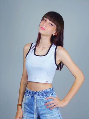 Cropped Regata Canelado Ringer Tee Lisa Sem Estampa__ (5)