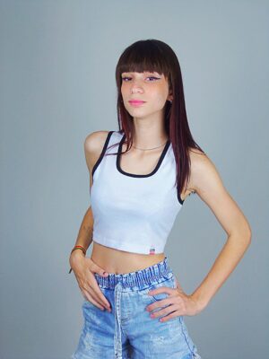 Cropped Regata Canelado Ringer Tee Lisa Sem Estampa__ (7)