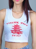 Cropped Regata Canelado Thank You Anjoy - No Sense