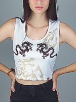Cropped Regata Dragão Chinês Crop Top - TOTAL - No Sense